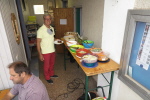 Das Salatbuffet ist mit etwas Abstand positioniert Das Salatbuffet ist mit etwas Abstand positioniert